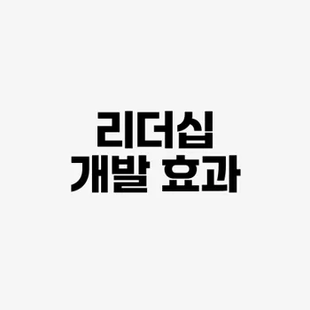 리더십 개발