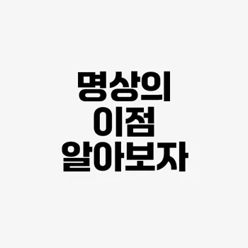 명상의 이점