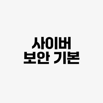 사이버 보안 기본